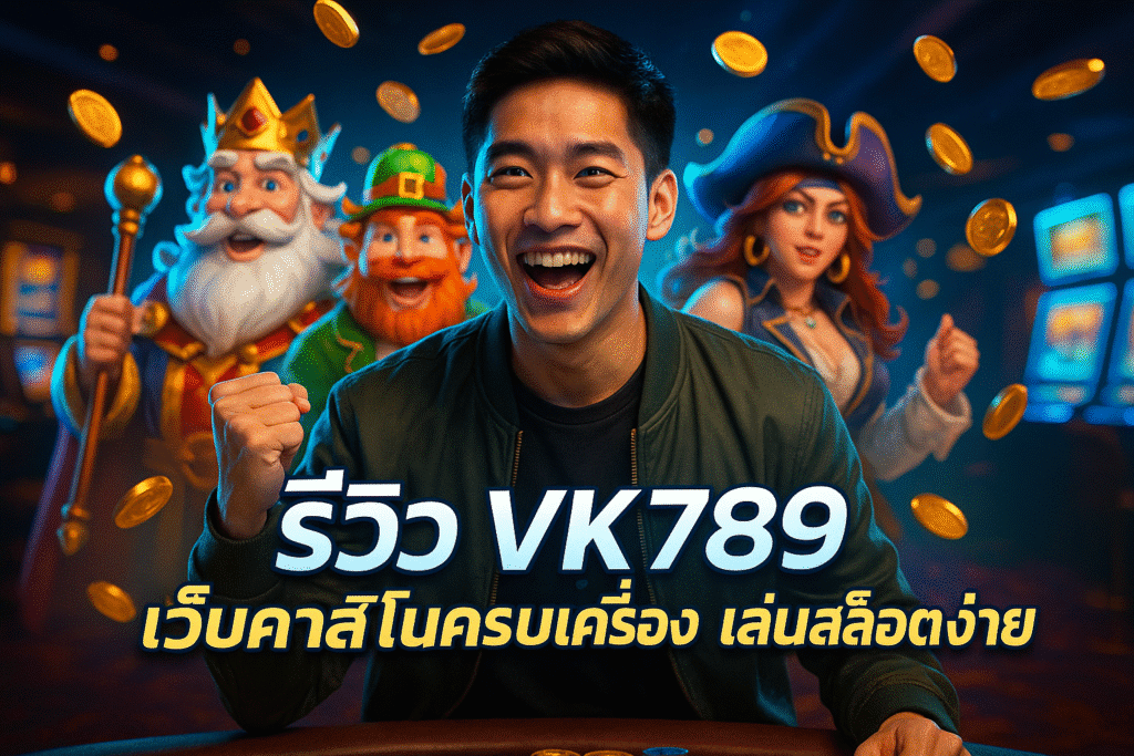 รีวิว VK789 เว็บคาสิโนครบเครื่อง เล่นสล็อตง่าย