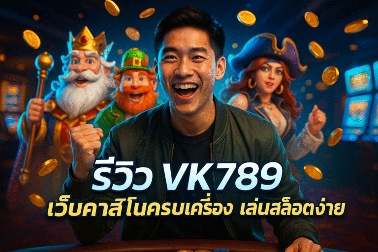 รีวิว VK789 เว็บคาสิโนครบเครื่อง เล่นสล็อตง่าย